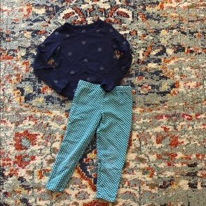 Vineyard Vines Shirt and Leggings- 2t